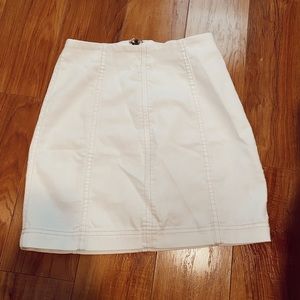 FREE PEOPLE white mini skirt